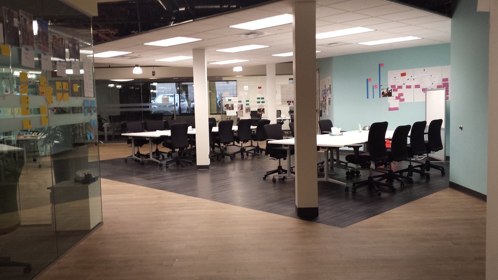 Open office workspace used for website planning and rebuild preparation